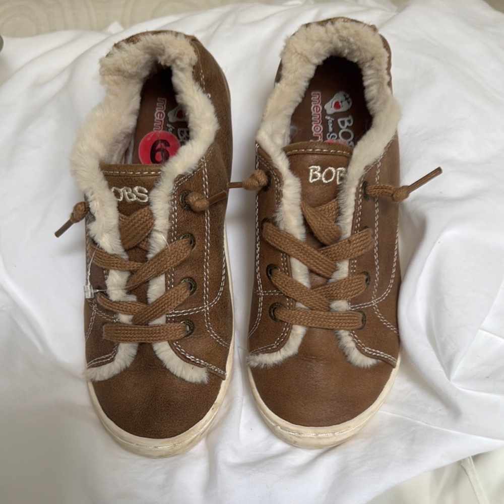Skechers  Brown Furry Sneakers